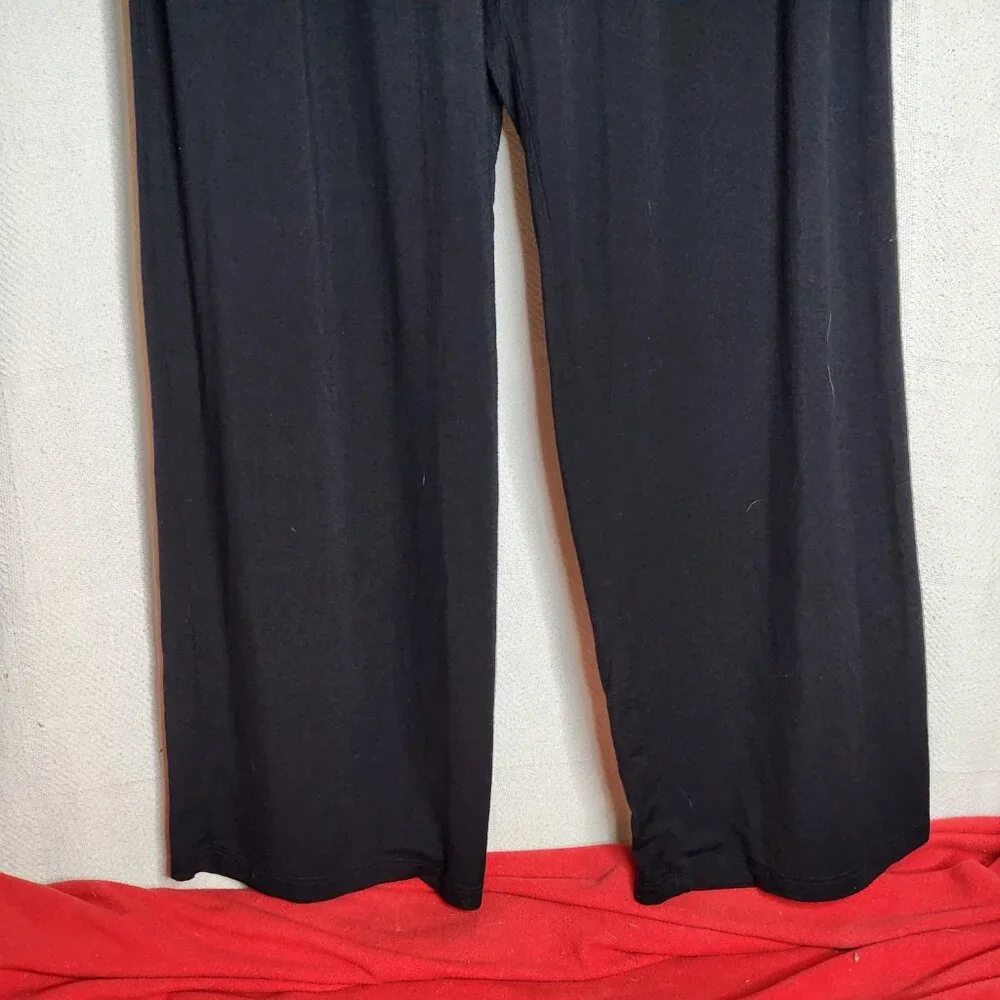 Comfy U.S.A. Black Modal Span Elastic Waist Casual Wide Leg Lounge Pants Size L - Picture 7 of 16
